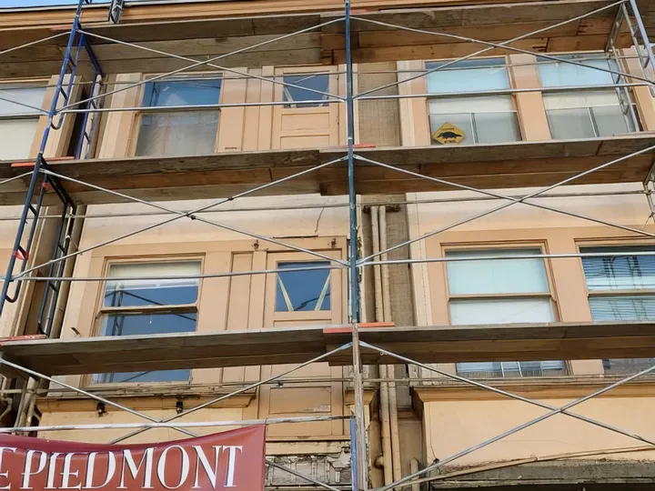 Glen Ave. exterior renovation in progress, alternate view